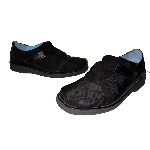 THIERRY RABOTIN Shoes Size 10M/41 Black LENA Cross-strap Slip On Mary Jane Flats - Picture 2 of 9